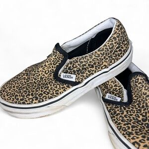 Girls Cheetah Print Vans – Size 1.5 – Skater Style